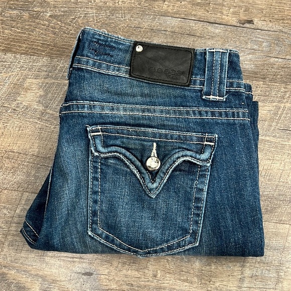 VIGOSS Crop Capris Denim Blue Jean bottoms - Picture 2 of 12